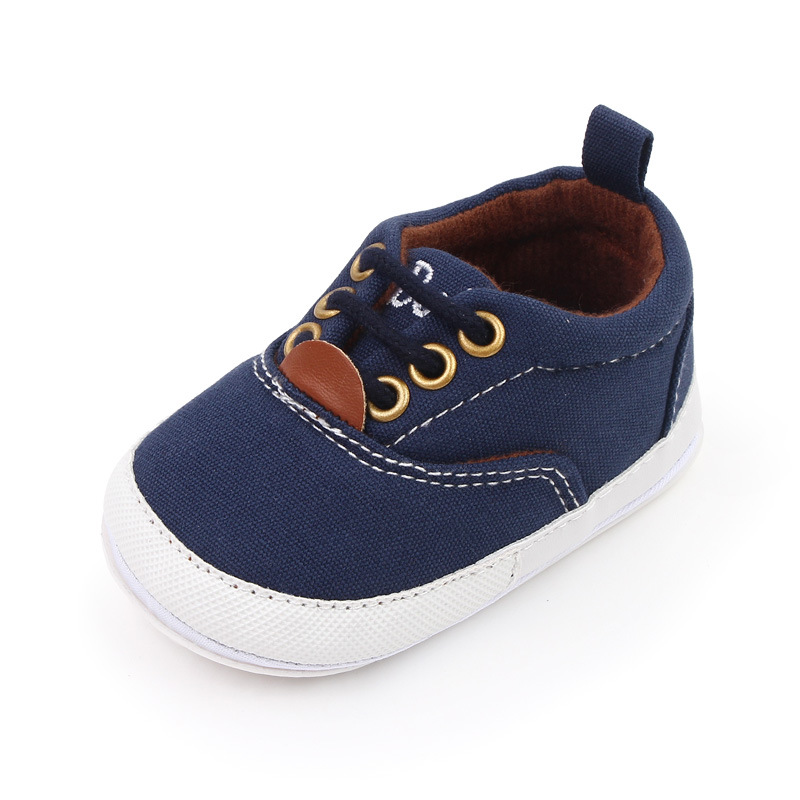 Spring and Autumn Soft rubber-soled multi-color canvas shoes, lace-up baby shoes, 0-1 year old infant casual shoes, walking shoes 2759 pic 13