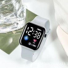 2024新品电镀韩版 LED学生电子表 方形按键彩灯男女情侣运动手表详情26