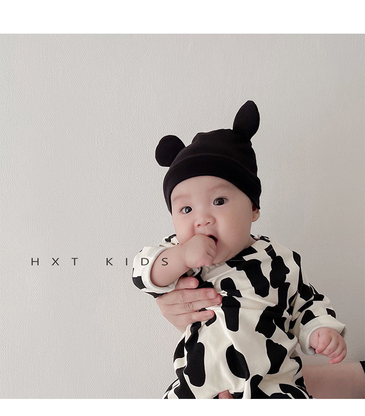 Sombrero de bebé estilo de otoño ins coreano recién nacido bebé súper moe puede cuidar halomen otoño e invierno oso manga gorro marea pic 4