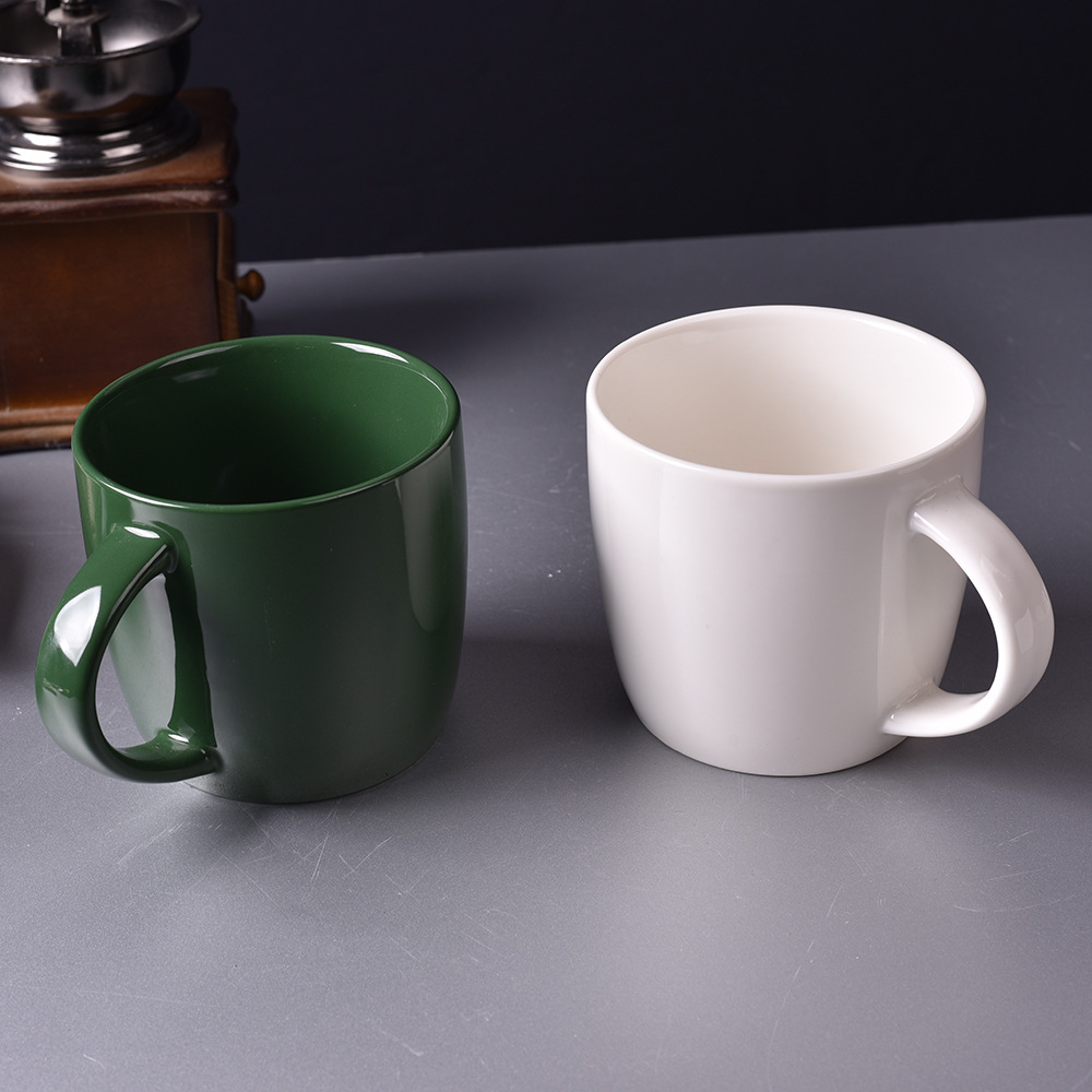 陶瓷咖啡杯欧式简约纯色杯子 早餐茶杯水杯办公杯马克杯 厂家批发详情5