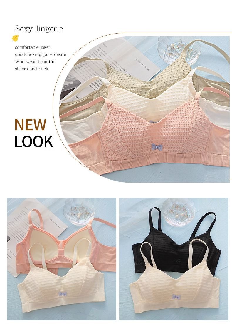 舒适内衣女小胸聚拢胸罩收副乳防下垂夏季薄款少女学生无钢圈文胸详情15