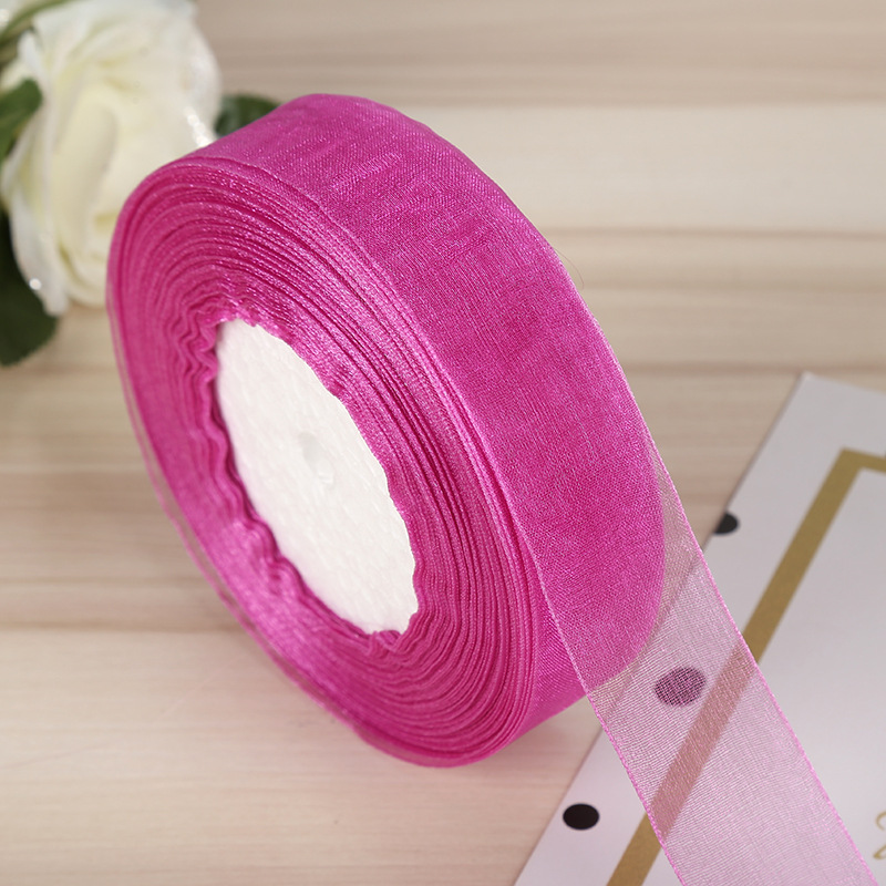 2.5cm ribbon DIY gift packaging tape, edge tape, red ribbon, silk ribbon, satin ribbon, wedding colorful ribbon pic 25