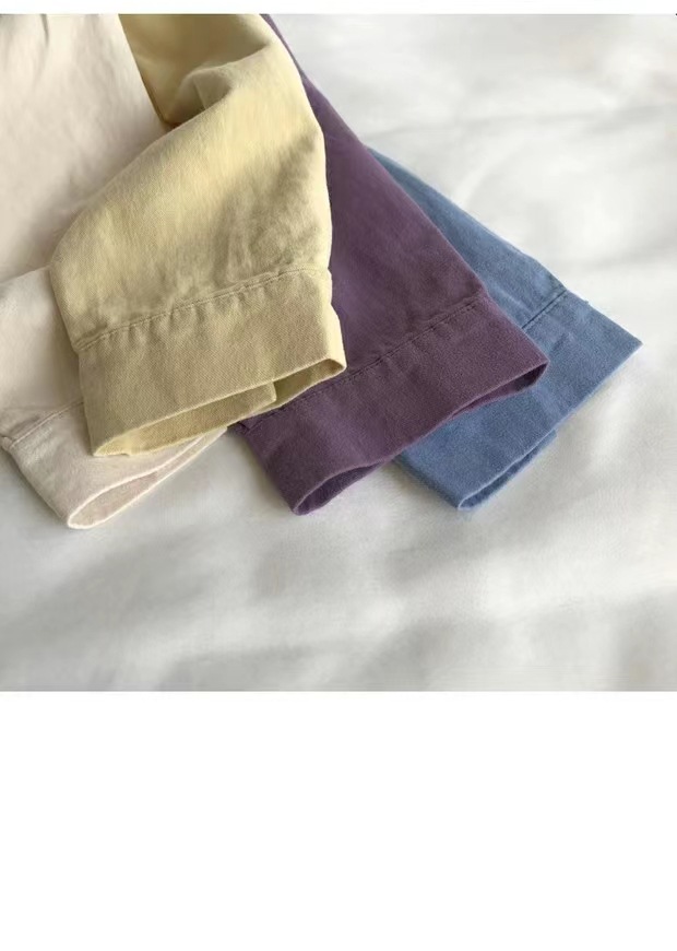 Super comfortable! Pure white washed cotton long-sleeved shirt, a versatile casual jacket for women in spring, cardigan, loose top pic 10