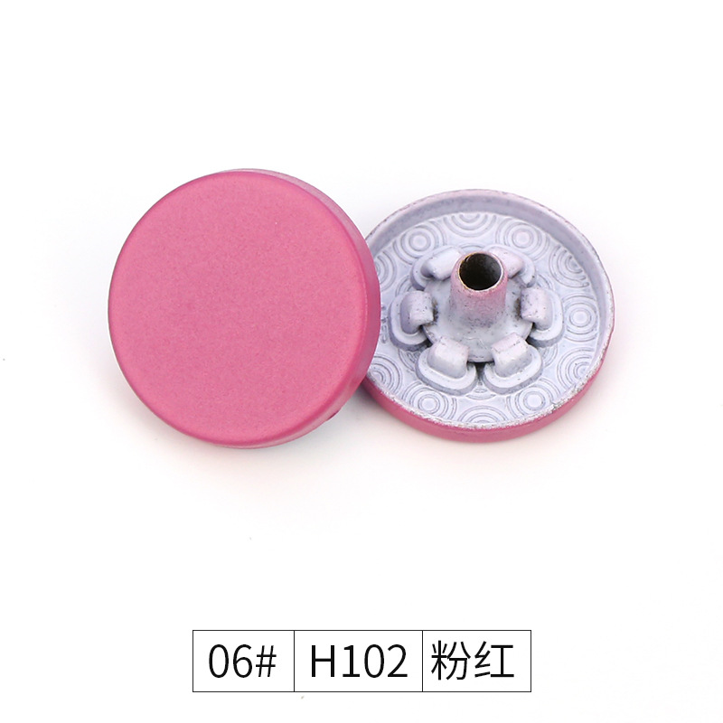 Wholesale of four-piece buckles, metal concealed buckles, colored spray-painted buttons, flat snap buttons, and small chanel-style coat buttons in stock from the manufacturer pic 42