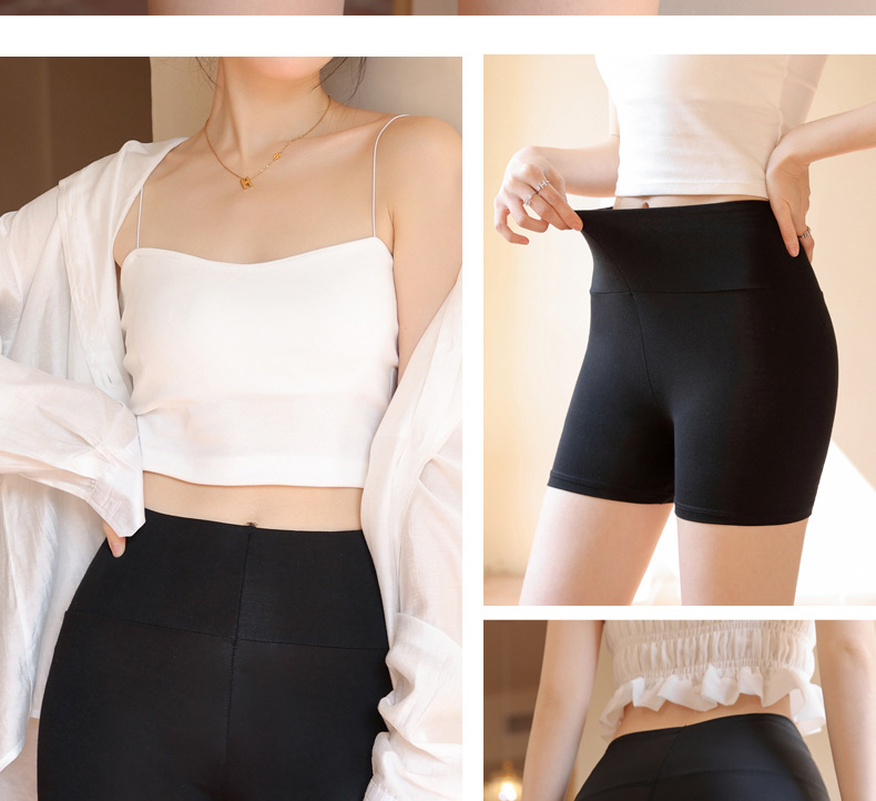 冰丝无痕防走光高腰安全裤女夏季提臀芭比打底裤三分平角保险短裤详情19