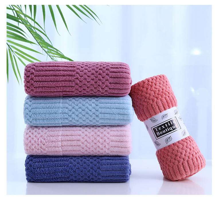 National Trend factory wholesale warp knitted coral fleece towels, thickened, water-absorbent, soft and non-shedding, Jixiangge face wash gift towels pic 16