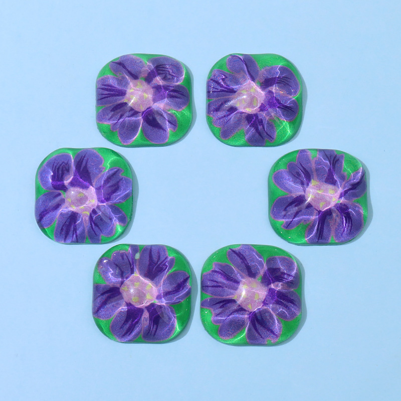 Water ripple flower ear stud patches, retro hair clips, mobile phone cases, DIY handcrafted materials, bulk goods, accessories wholesale pic 10