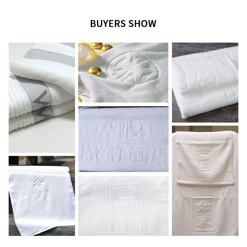 五星级酒店宾馆面巾毛巾纯棉酒店白色毛巾浴巾酒店布草厂家批发详情8