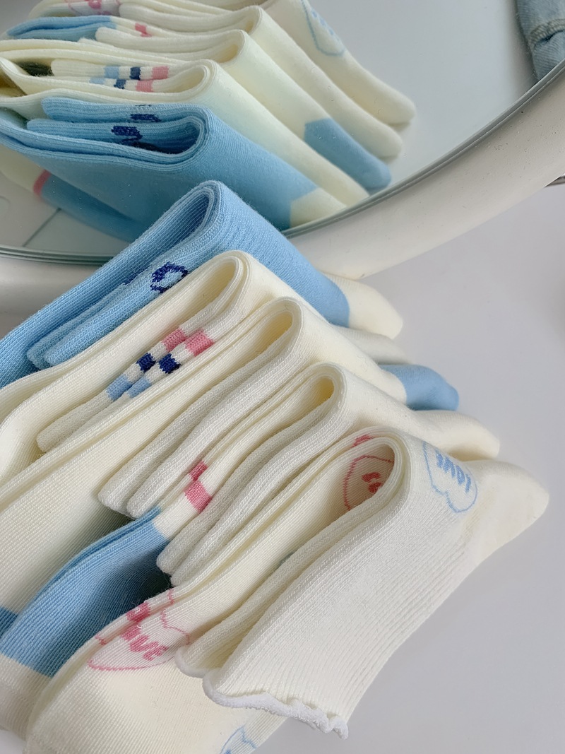 无骨袜子女五分袜春夏薄款短筒网眼透气防臭运动袜精梳棉学生短袜详情29