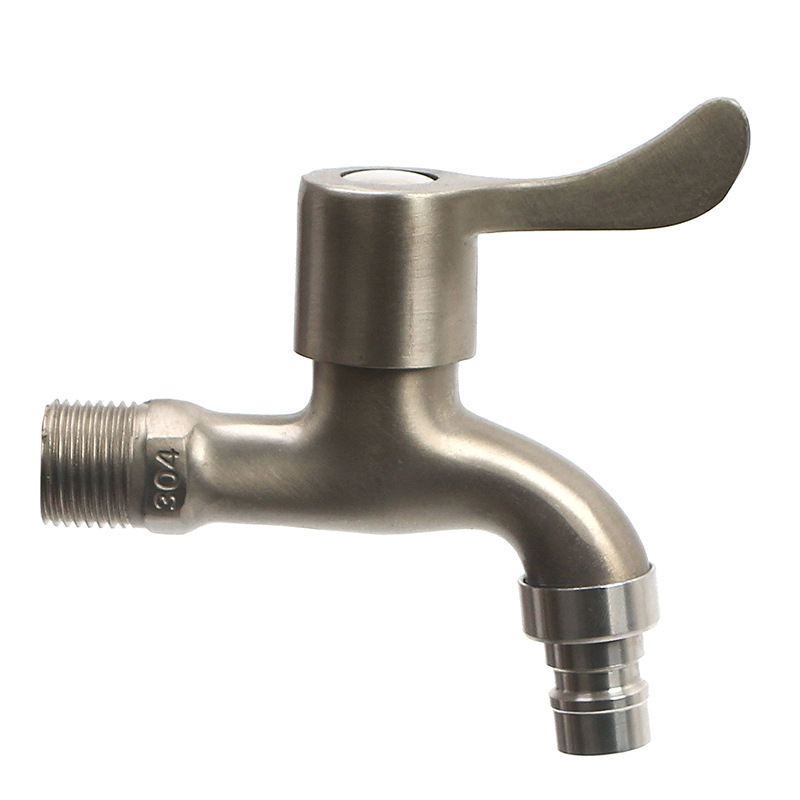 Imitation 304 stainless steel faucet, balcony washing machine, mop, sink, single cooling, ordinary household, 4-minute quick-opening faucet pic 3