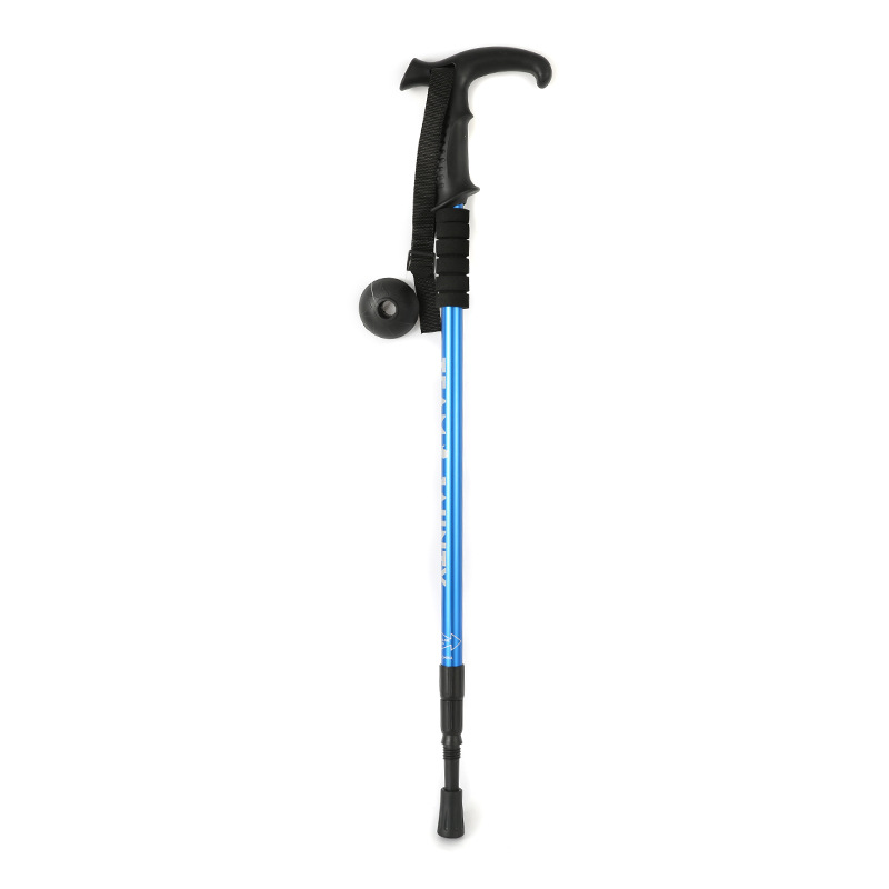 Three-section telescopic straight handle curved handle high-strength aluminum alloy outdoor hiking poles, walking sticks and walking crutches pic 11
