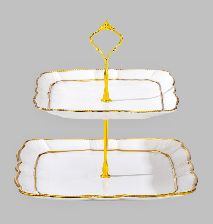 Wholesale of light luxury ceramic tableware sets, high-end gold-plated plates with gold edges pic 12