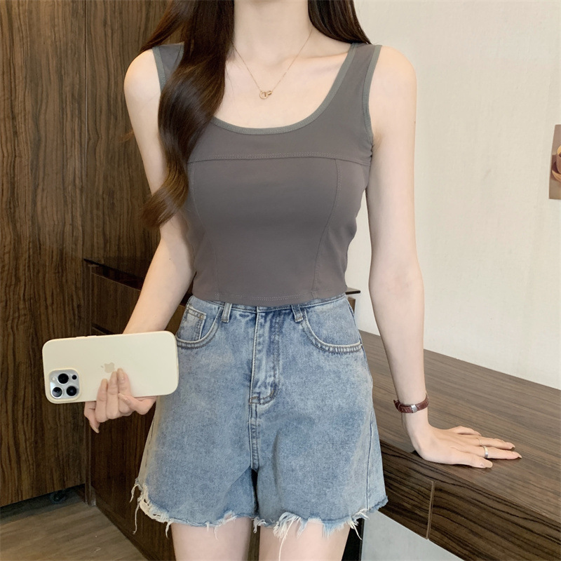 方领宽肩带背心内衣一体式外穿内搭透气舒适运动百搭美背抹胸女士详情23