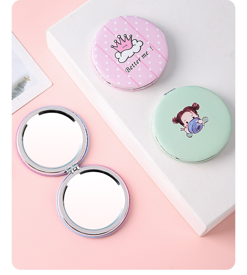 镜子折叠女学生卡通便携随身小镜子宿舍简约精致镜子双面迷你镜子详情45