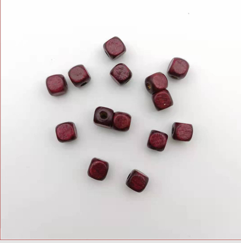 Factory direct supply of Hemu wood beads, square beads, DIY accessories, wood beads, and loose beads wholesale pic 7