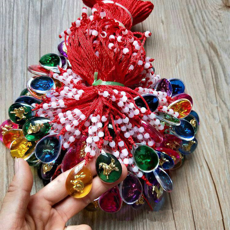 Colorful twelve Chinese zodiac pendants, crystal pendants, zodiac pendants, red string pendants, crystal necklaces, jewelry pendants pic 4
