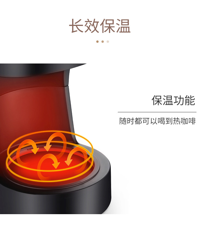 跨境SOKANY 124美式滴漏式咖啡机小型家用欧规办公室咖啡机带壶详情7