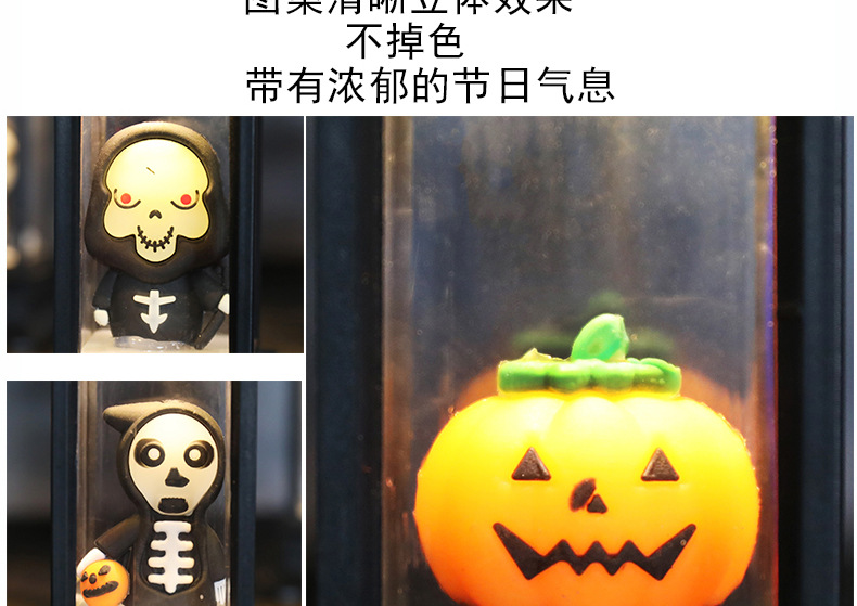 Cross-border new Halloween pumpkin lanterns, LED light wind lanterns, bar secret room Halloween costume supplies and props pic 5