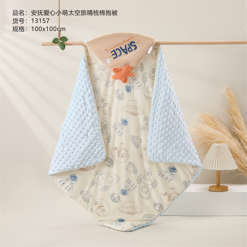 抱被豆豆绒婴儿抱被初生宝宝秋冬包被新生儿襁褓豆豆抱毯外出用品详情11
