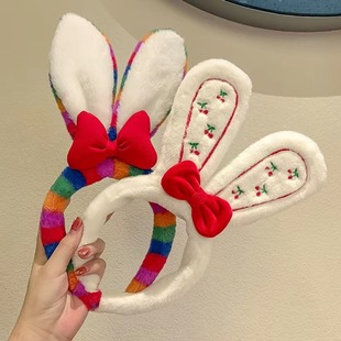 星黛露发箍批发闪光发光亮灯兔耳朵蝴蝶结韩版女生洗脸带灯头箍详情18