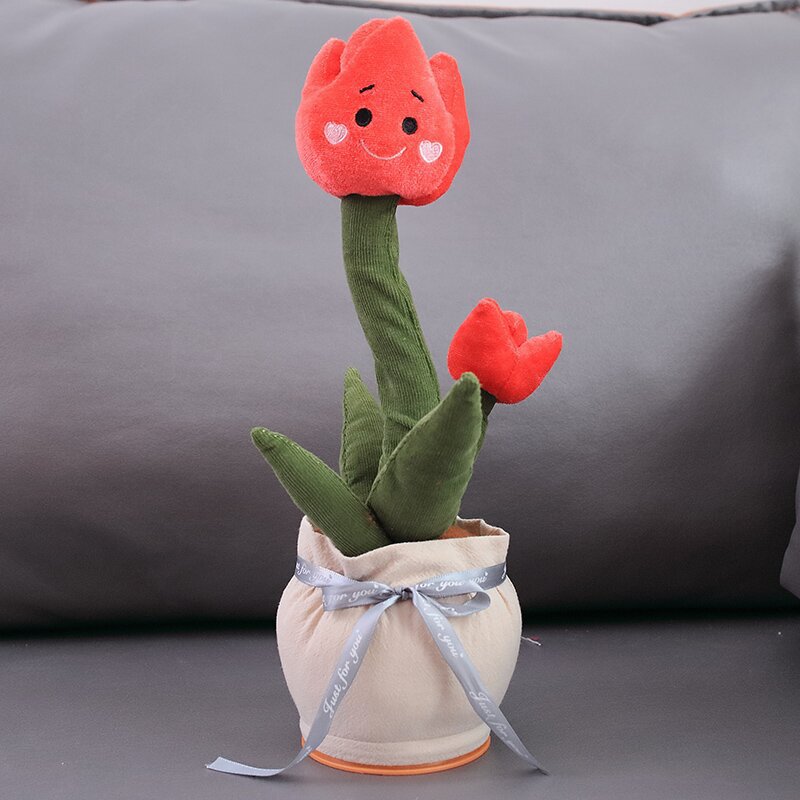 Cross-border new style: dancing and swaying tulip, seductive rose, singing recording, plush toy, cactus pic 5