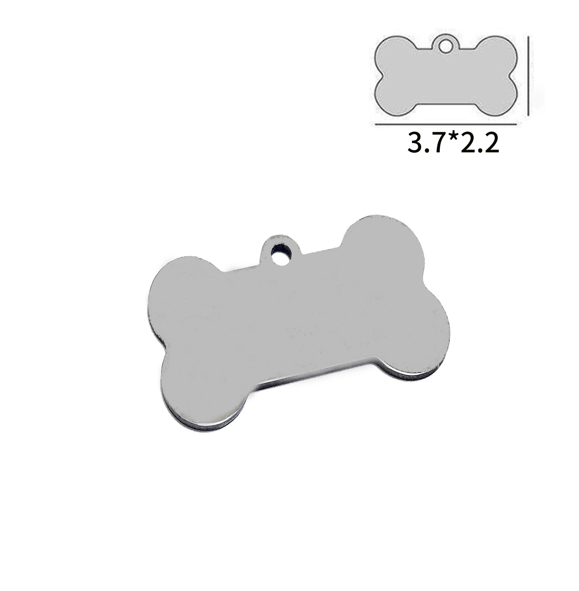 The medium-sized zinc alloy golden dog brand bone-shaped pet collar and pet identity tag accessory can be laser-engraved pic 7