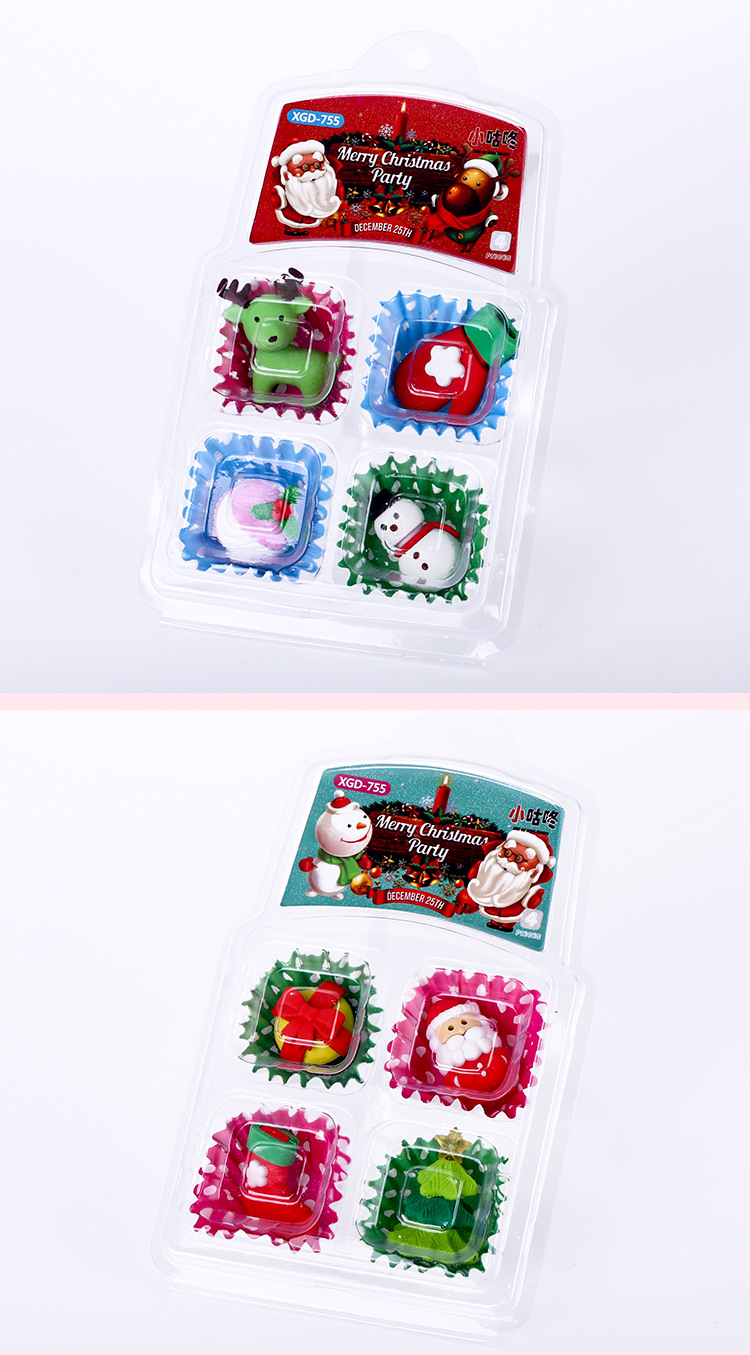 圣诞款3D圣诞老人文具礼盒小咕咚雪人卡通可爱儿童用品圣诞节礼品详情8