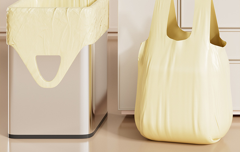 Thickened household garbage bags that are not easy to break, thick hand-held plastic bags, large black garbage bags for kitchen and bathroom pic 8