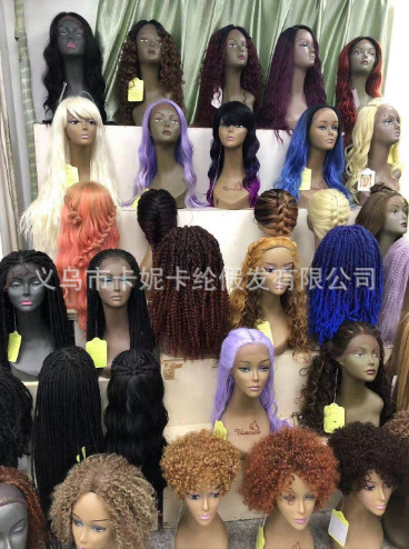 欧美外贸newlook女士中分挑染大波浪厂家订制wig supplies详情13