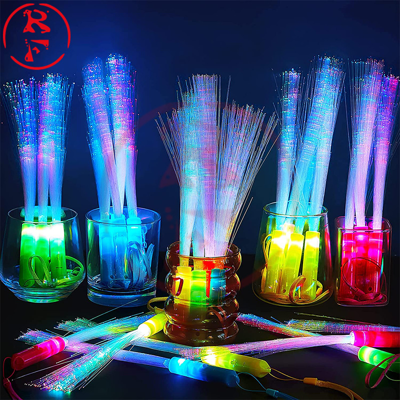Colored optical fiber fluorescent sticks, led bars, festival parties, wedding props, concert led light-emitting optical fiber sticks pic 9