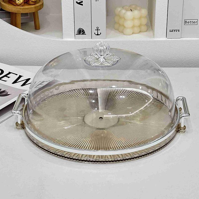 35蛋糕托盘家面包水果试吃盘带盖子透明塑料罩甜品盘蛋糕展示托盘详情6