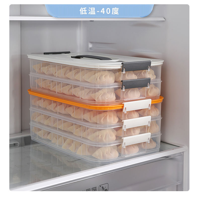 C67专用冻饺子盒多层食品级混沌盒冷冻盒家用饺子托盘保鲜盒详情4