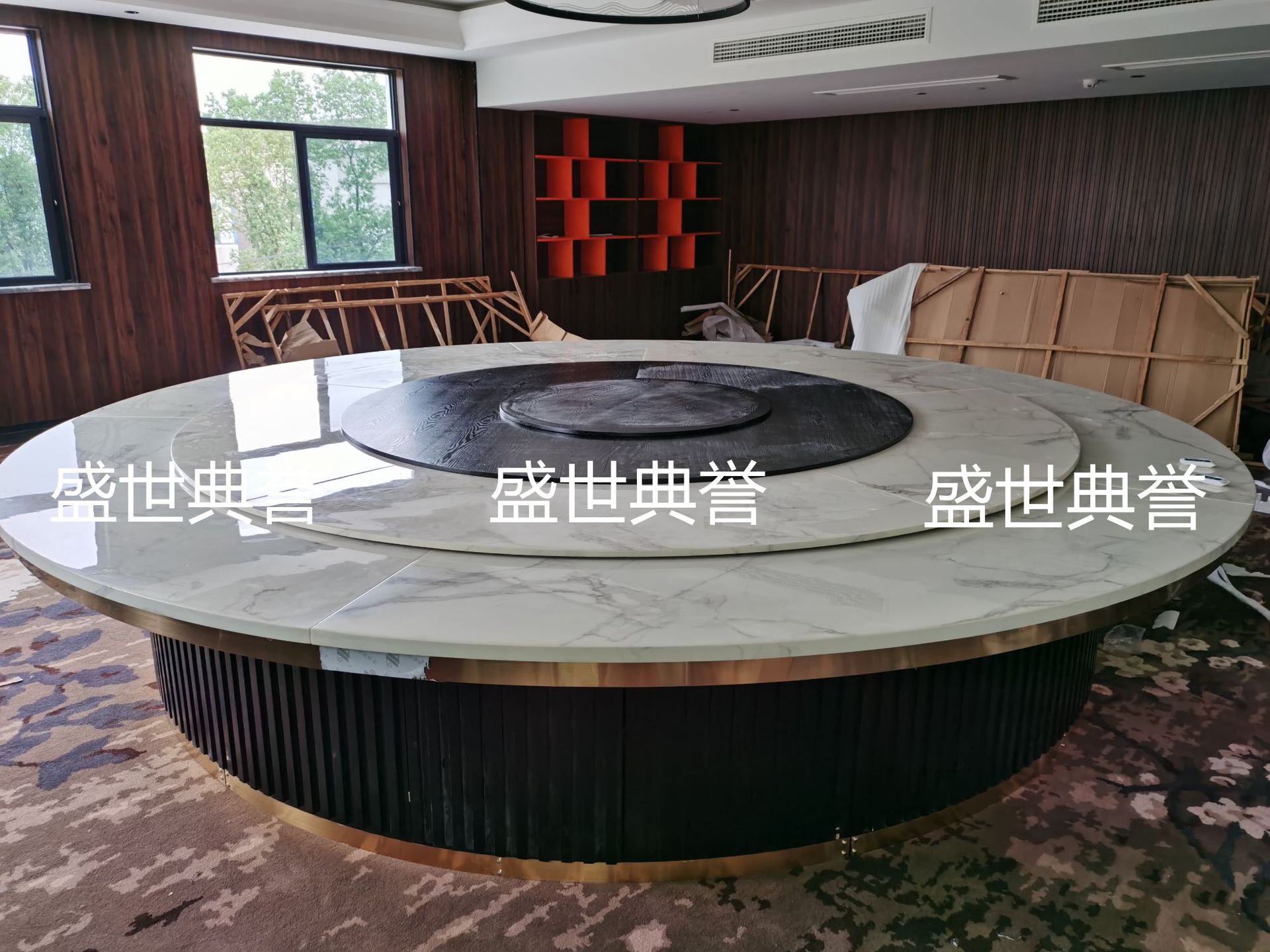 Electric round table, seafood restaurant, private room, marble electric table, high-end club, 20-person table at Shaoyang International Hotel pic 14