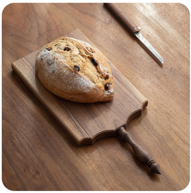 创意木质中古菜板 法式复古实木面包甜点水果牛排砧板 双面熟食厨详情15