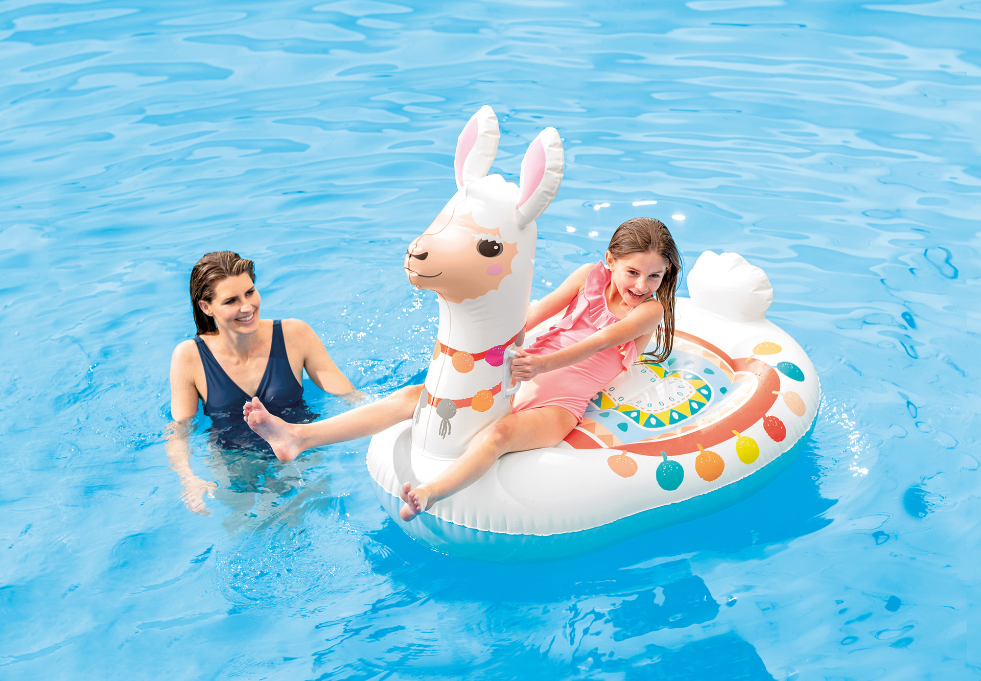 INTEX Adult alpaca water mount, inflatable water toy, swimming ring toy, water play float bed pic 6