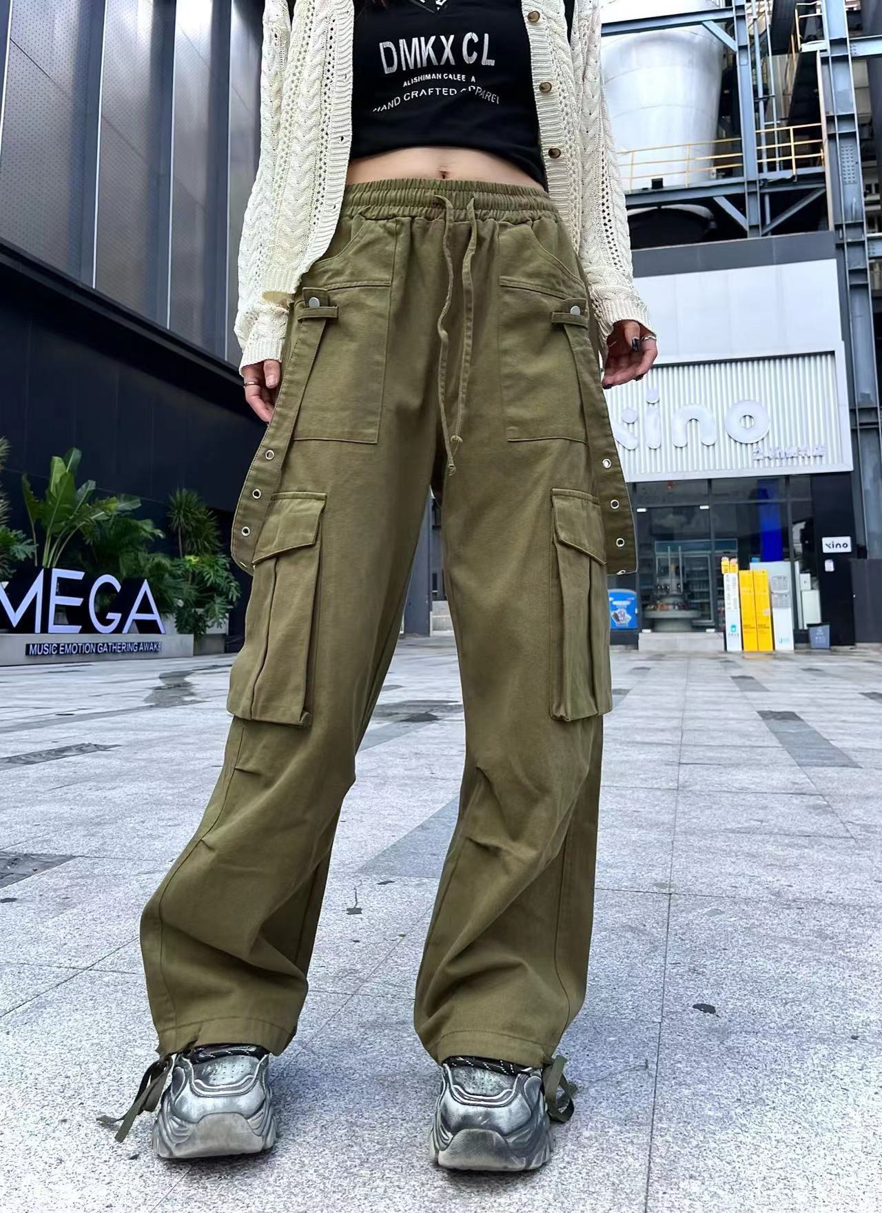 2023 Petite and hot girl high-waisted long retro work pants for women, autumn straight-leg long pants, black casual pants for women pic 6