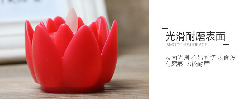 LED Lotus simulation swinging Candle for Buddha Offering Lamp, new creative smokeless electronic candle for Buddhist safety, direct sales pic 10
