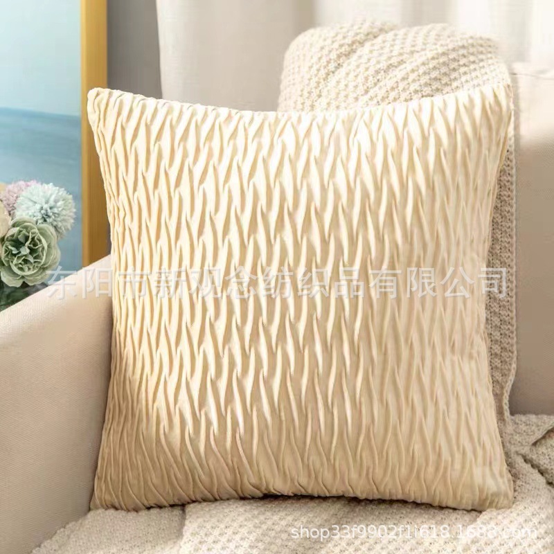 Wholesale of simple and light luxury geometric cut flower pillowcases, velvet cushion covers, Dutch fleece geometric twist cushion covers pic 17