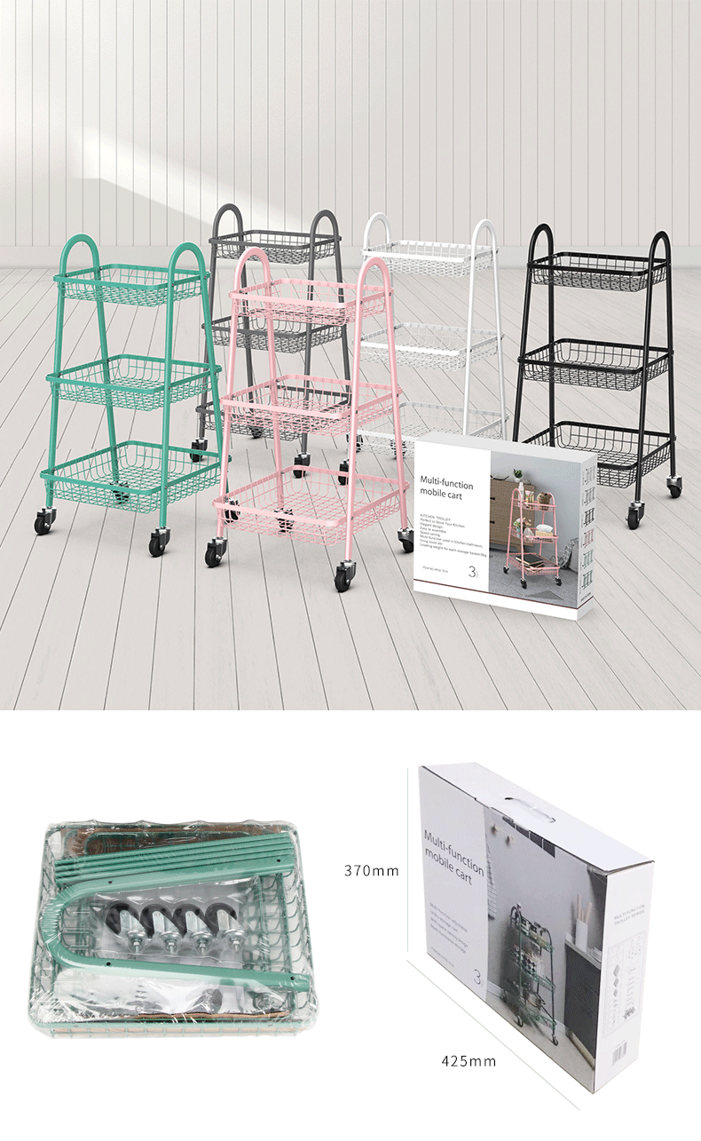 Kitchen, living room, three-story trolley, bathroom, bedroom, storage rack for miscellaneous items, floor-standing storage rack, storage and storage trolley 2 pic 24