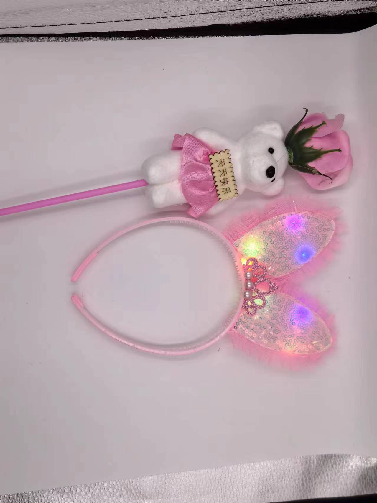 可爱大钻石结带七彩灯接口发箍详情11