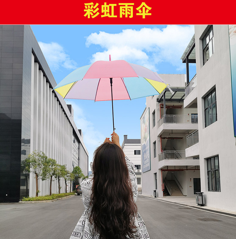 透明雨伞大量批发一次性塑料雨伞自动批发透明伞长柄高颜值晴雨伞详情11