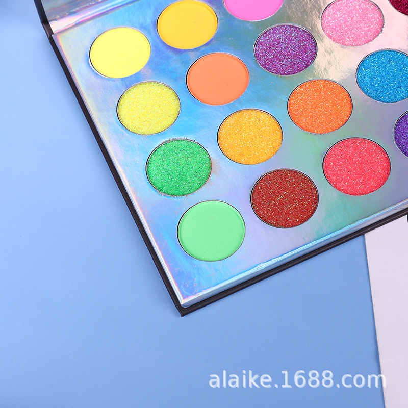 New 24-color eyeshadow in stock, luminous eyeshadow palette, pearlescent fluorescent eyeshadow without logo, one-piece consignment pic 4