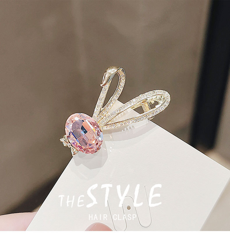 日系可爱仿水晶兔子发夹刘海少女侧边夹鸭嘴夹发卡夹子详情2