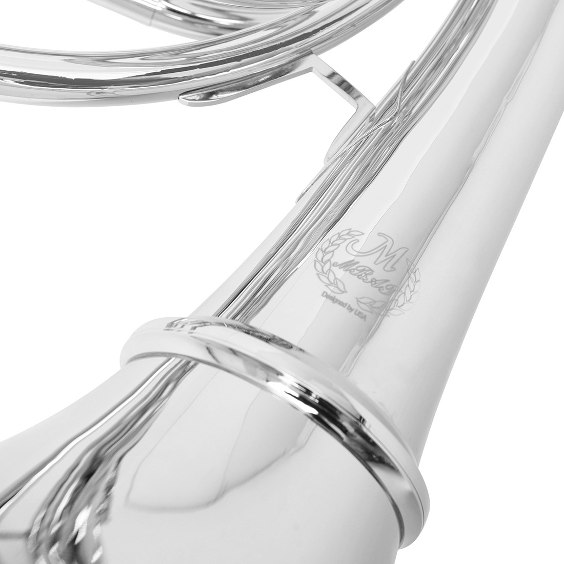 MBAT nickel-plated French horn Bb key split flat three-key French horn orchestra plays brass French horn, a brass wind instrument pic 16