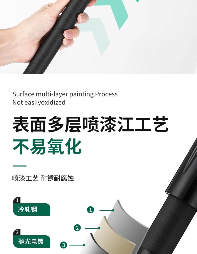 Stainless steel telescopic adjustable support rods, load-bearing support feet, support frames, desk racks, cabinet support columns, fixed pic 6