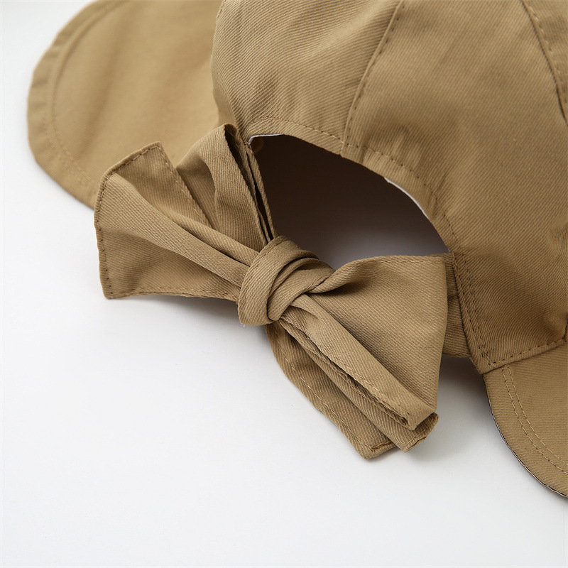 夏季帽子黑胶大沿遮阳帽带蝴蝶结防紫外线可折叠户外沙滩防晒帽详情7