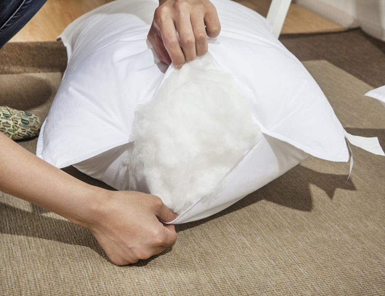 Wholesale five-star hotel pillow cores made of all-cotton feather velvet, adult single-person student neck protection pillows pic 6