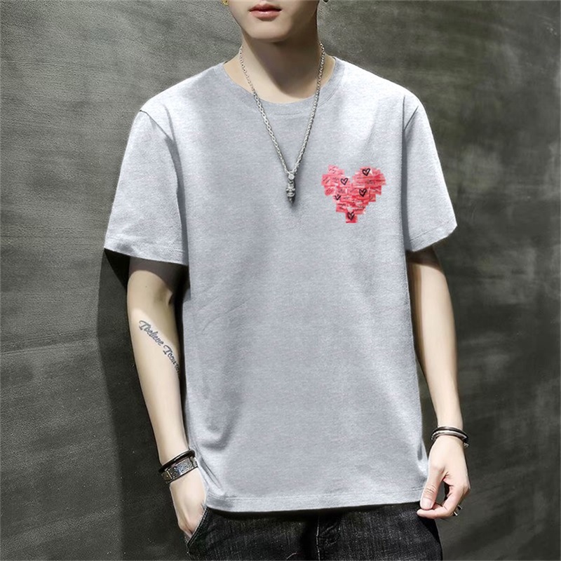 夏季男士短袖t恤圆领丅恤夏装潮牌体桖潮流打底衫修身上衣服半袖详情9