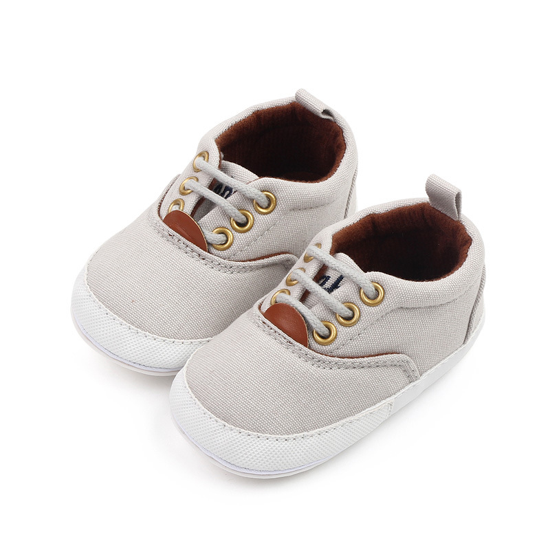 Spring and Autumn Soft rubber-soled multi-color canvas shoes, lace-up baby shoes, 0-1 year old infant casual shoes, walking shoes 2759 pic 25