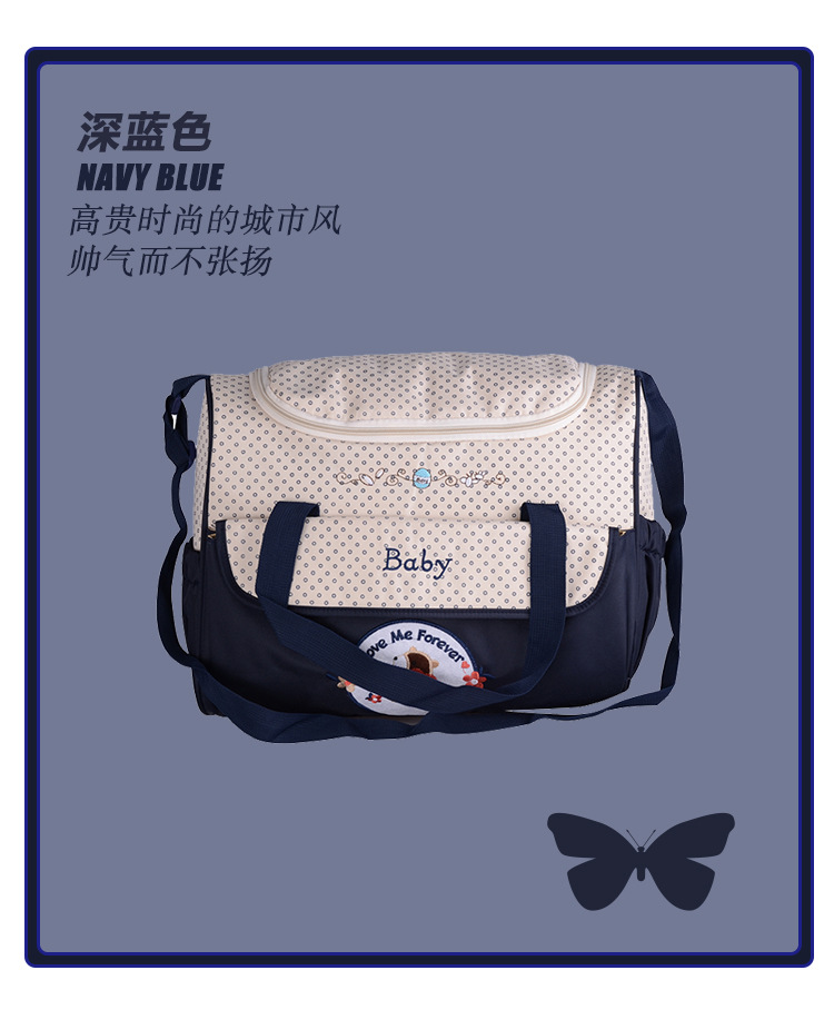 Mom Bag Five-piece set, multi-functional, large-capacity, fashionable, waterproof cartoon single-shoulder crossbody bag, Mom Bag wholesale pic 11